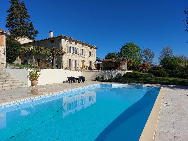 House&nbsp;for sale&nbsp;CORDES-SUR-CIEL 81170 Tarn Midi-Pyrénées France: 5 bedroom property with 3 bedroom cottage, pool, 2.5 acres of land and stunning views. Immaculate character property with superb views consisting of a main house with 5 bedrooms, 4 bathrooms, a guest ...