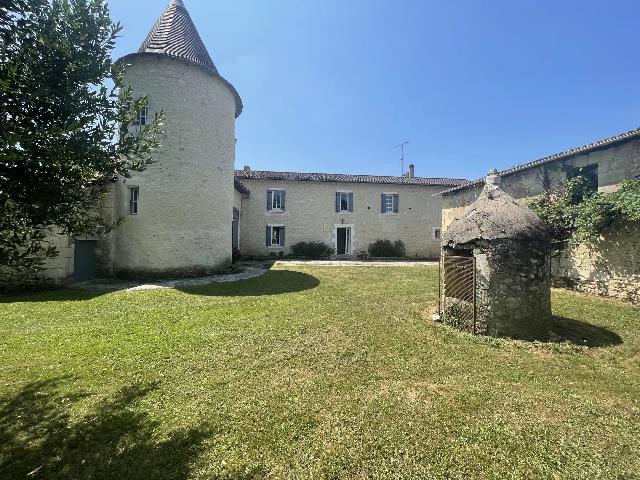 House&nbsp;for sale&nbsp;CHALAIS 16210 Charente Poitou-Charentes France: Attractive historic family home. Set in a small hamlet, this 4 bedroomed property with historic tower and attached barns sits in its spacious pretty garden with a small pond fed by it's own 'source' o...