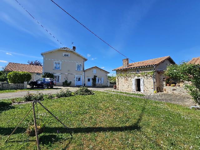 House&nbsp;for sale&nbsp;ALLOUE 16490 Charente Poitou-Charentes France: Charming 3-Bedroom Home with Guest Annexe, Cottage to Renovate & Exceptional Features. Set on the edge of a picturesque village, this delightful 3-bedroom home offers a rare combination of space, vers...