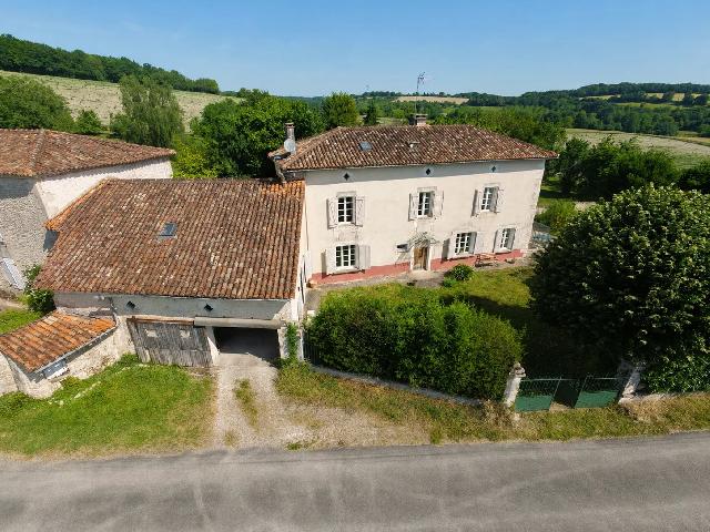 House&nbsp;for sale&nbsp;SALLES-LAVALETTE 16190 Charente Poitou-Charentes France: Beautiful stone property with spectacular countryside views! This charming stone property is situated at the end of a cul-de-sac on the outskirts of a small village, offering a truly quiet and peacefu...