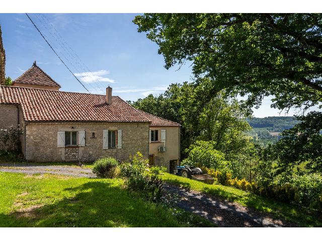Agricultural-property for sale PENNE-D'AGENAIS 47140 Lot-et-Garonne Aquitaine France: House, outbuildings, land of 3,8 Ha.  Charming stone house, with later additions, located in a quiet rural setting with fabulous views over the surrounding countryside.  Comprising a substantial five ...