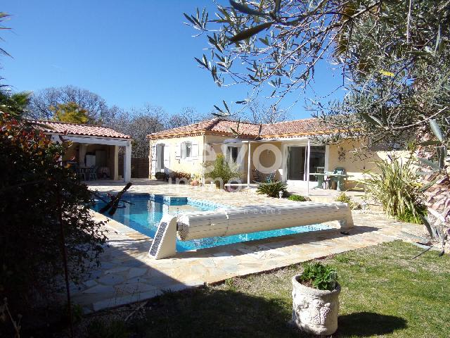 House for sale in&nbsp;PEZENAS 34120 Hérault Languedoc Roussillon France: House with pool on a land of 900 m2 with a habitable surface of 132 m2. Layout: 5 rooms, living room of 43.84 sqm, bedroom on the ground floor, 4 bedrooms, 2 shower rooms. Garages: 1. Inside parkings:...